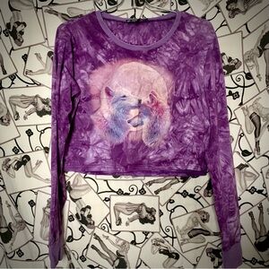 Purple Tie Dye Wolves Shirt